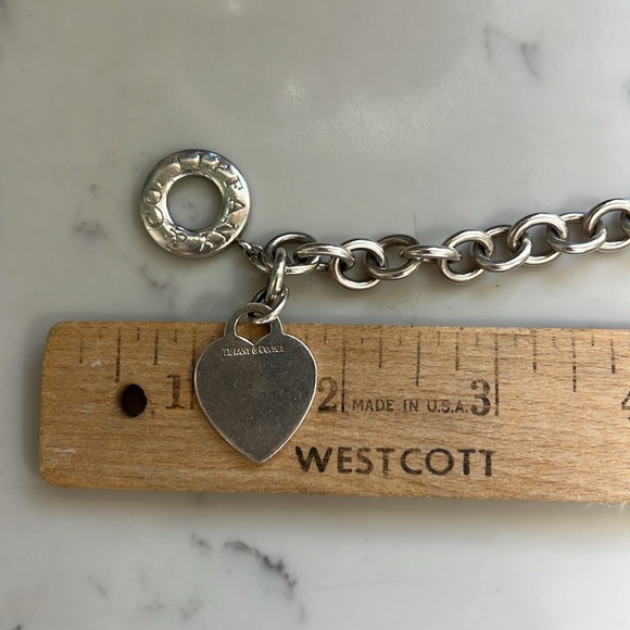 Tiffany & Co. Sterling Silver Heart Tag Toggle Chain Link Necklace. 💙 - Picture 12 of 17